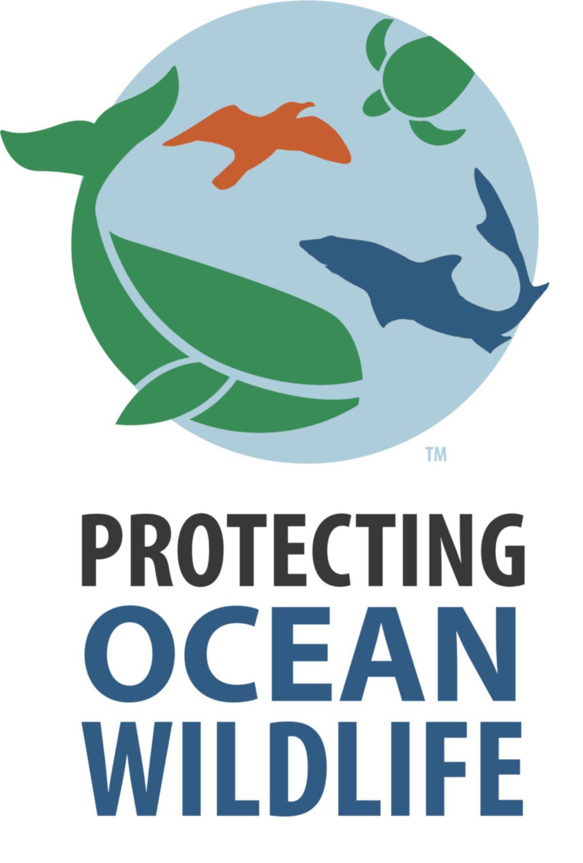海の野生動物を守る」ロゴ