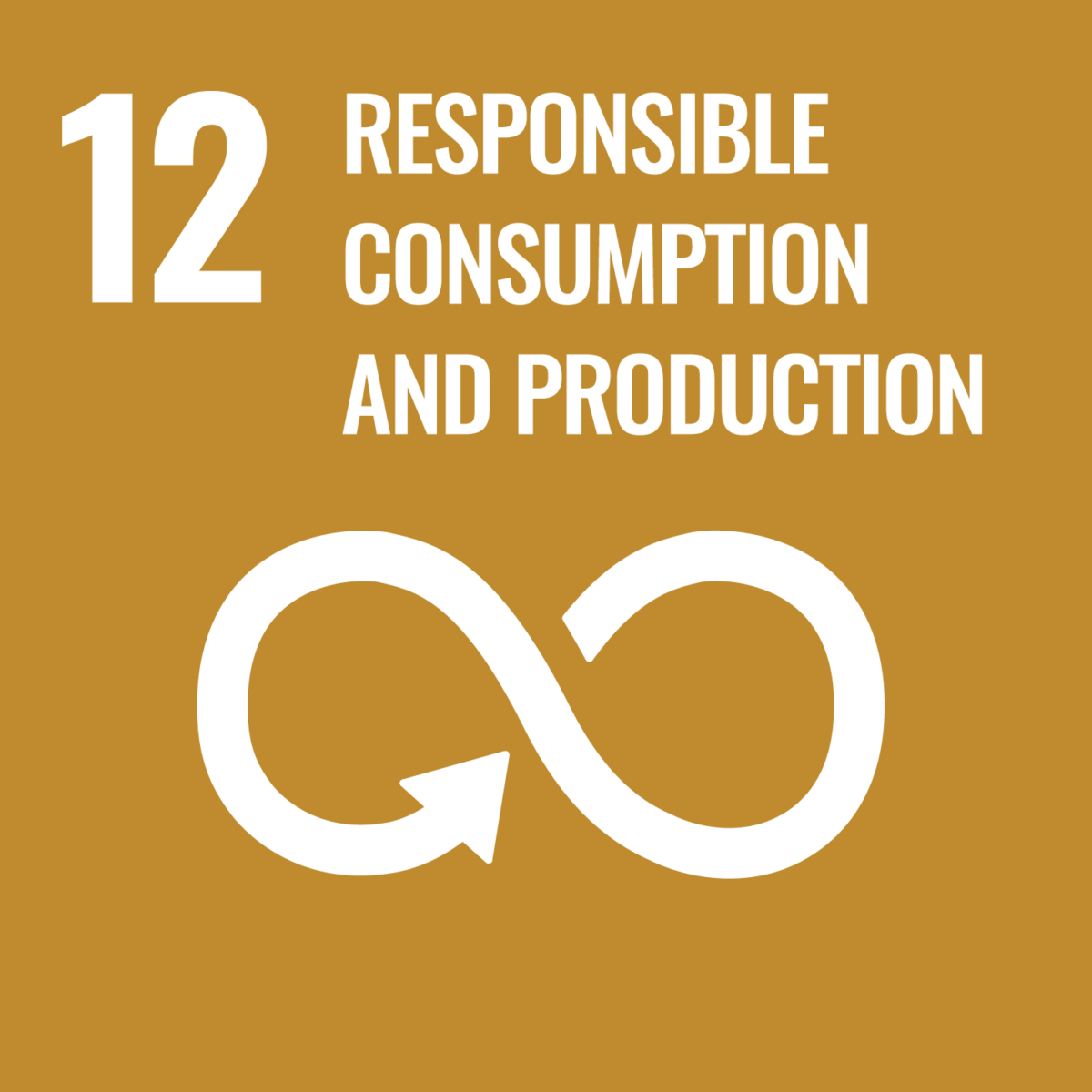 Logotipo del 12º Objetivo de Desarrollo Sostenible de la ONU: producción y consumo responsables
