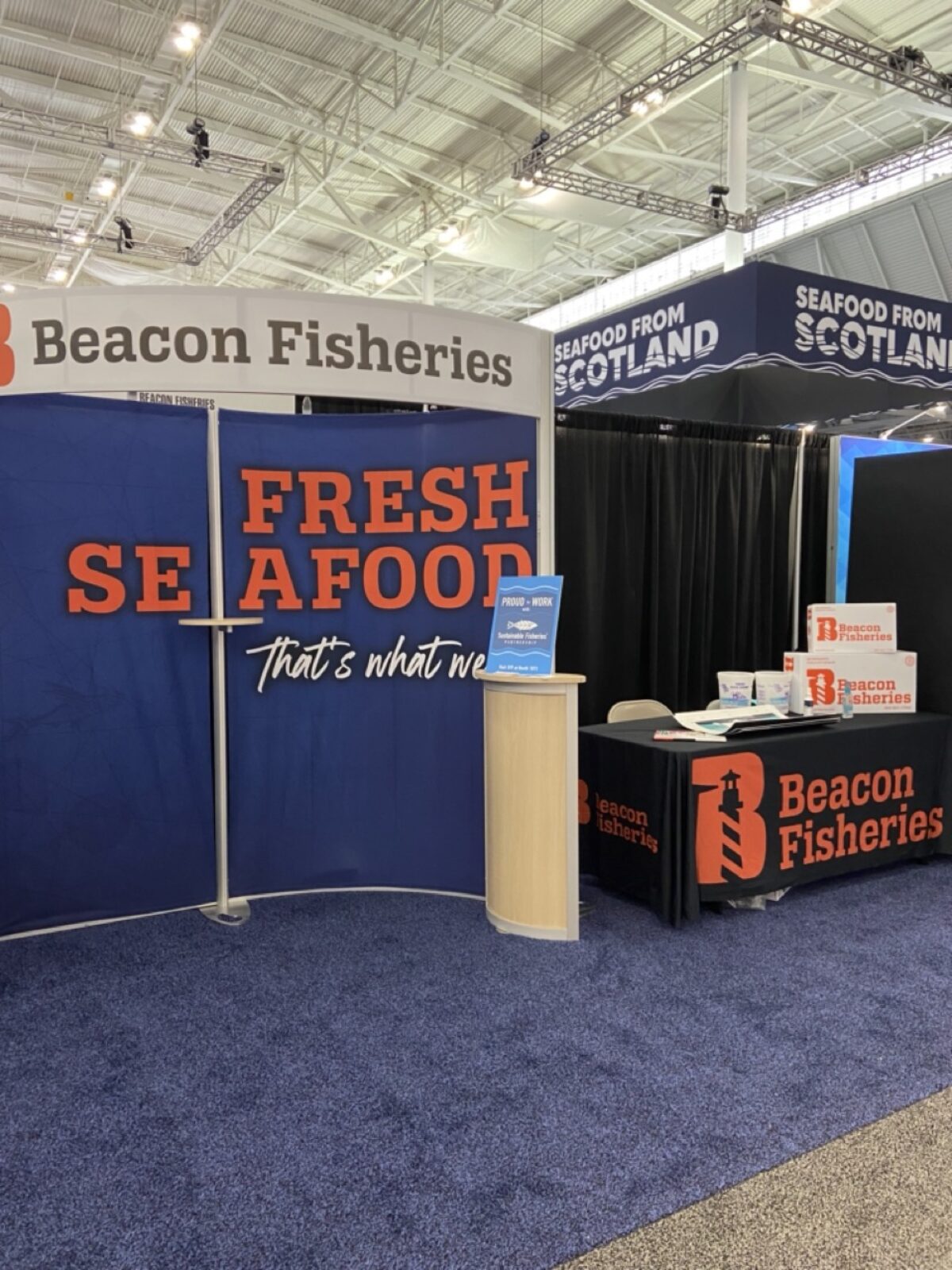 Stand de Beacon Fisheries SENA 2023
