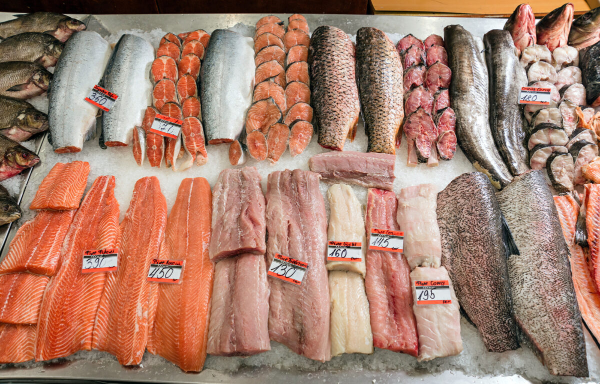 fish on counter in Ukraine