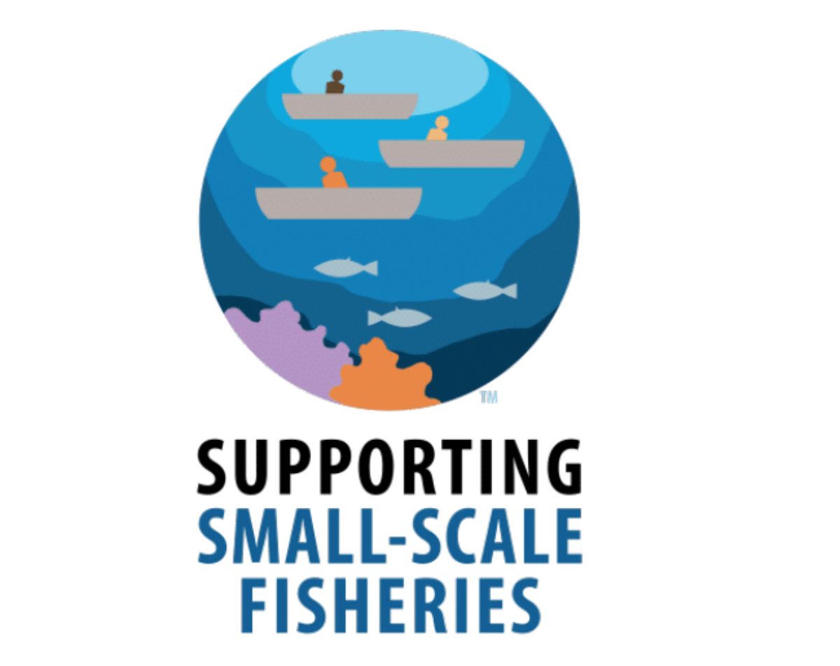 小規模な漁業のロゴが小さい