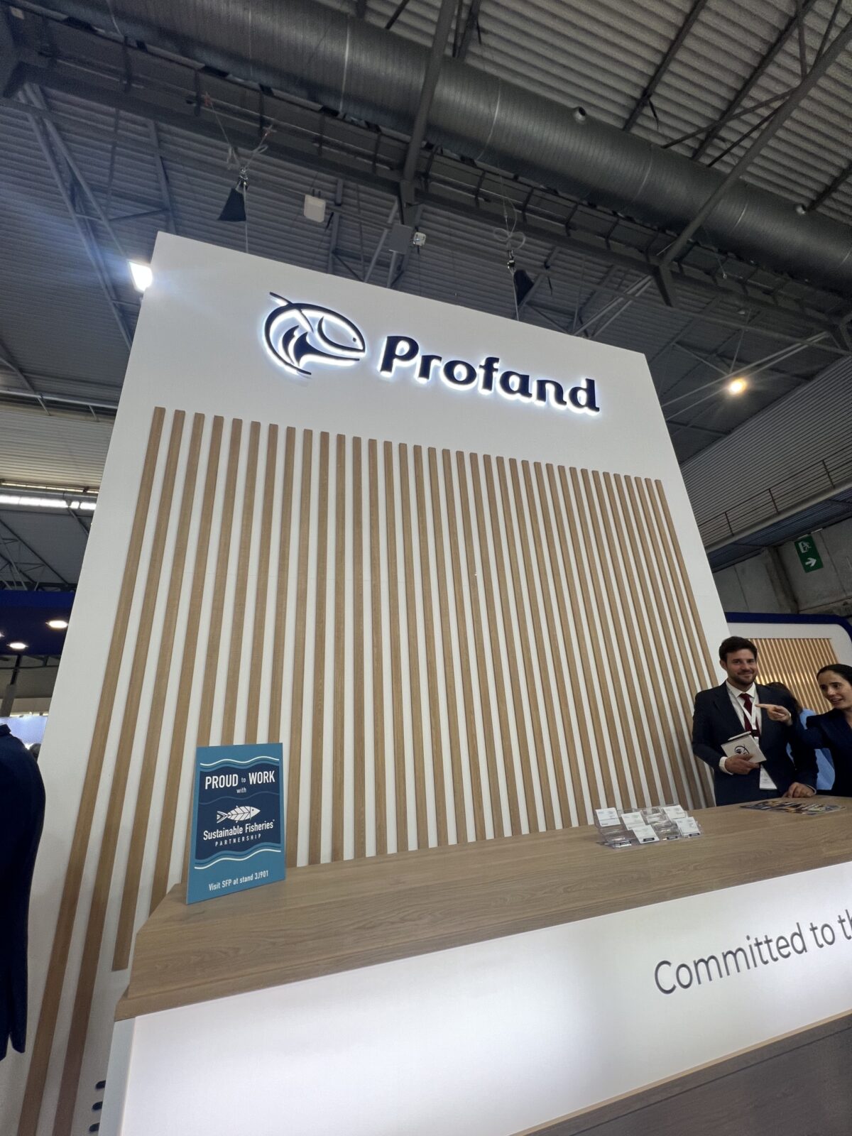 Proud to Work with SFP sign Profand Seafood Expo Global 2023