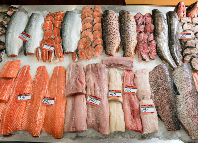 fish on counter in Ukraine