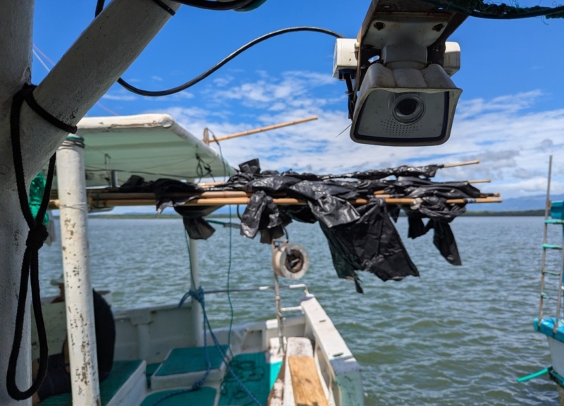 Electronic monitoring camera on a fishing vessel in Costa Rica