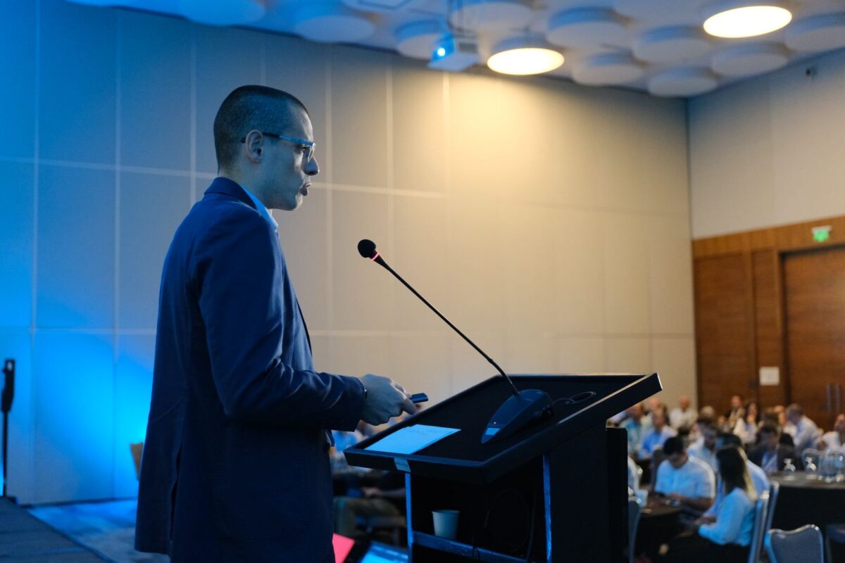 David Parreno speaking at the Global Seafood Alliance Summit