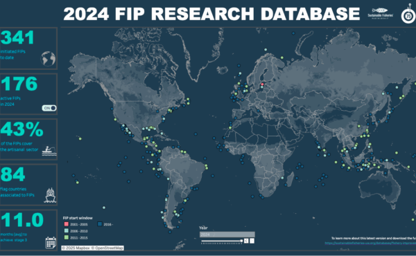 Screenshot of the map from the interactive FIP Database dashboard