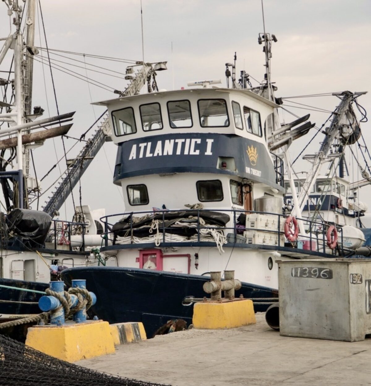 Two small pelagics fishing vessels docked