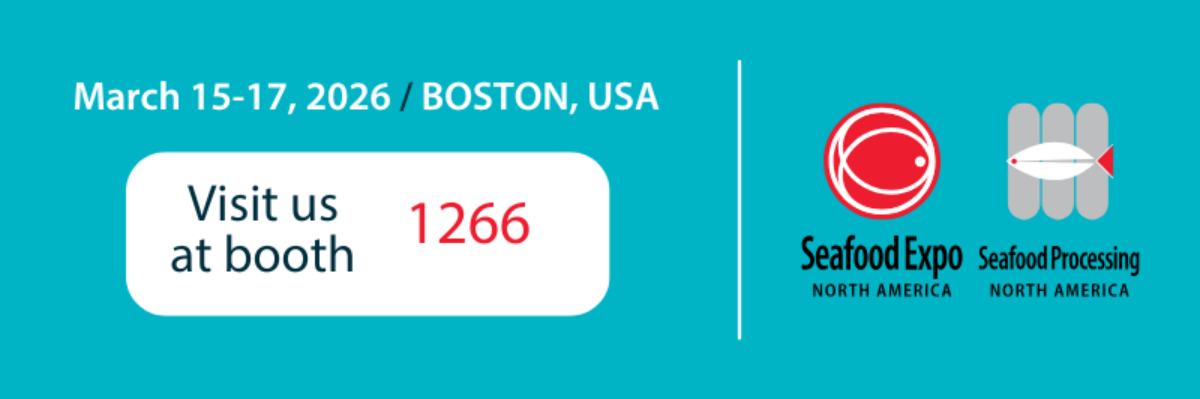 Exhibitor graphic from Seafood Expo North America, encouraging people to visit us at booth 1266