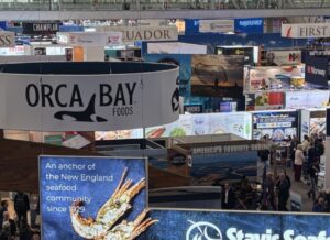 Aerial shot of convention floor at Seafood Expo North America 2026