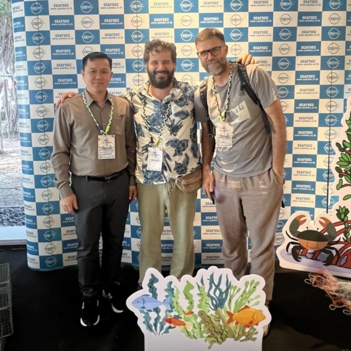 Leang On Pong, Miguel Andreu and Pedro Ferreiro at the World Small-scale Fisheries Congress