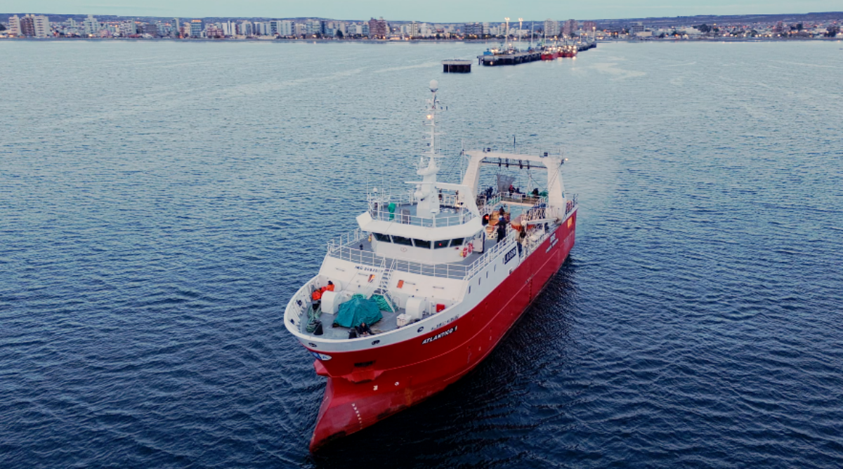 Fishing vessel at sea