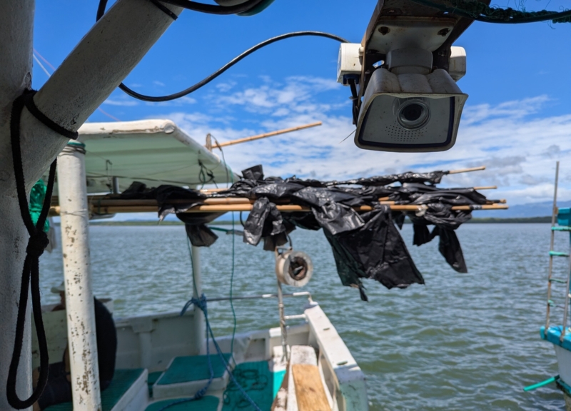 Vigilancia electrónica en Costa Rica, cámara instalada en un barco
